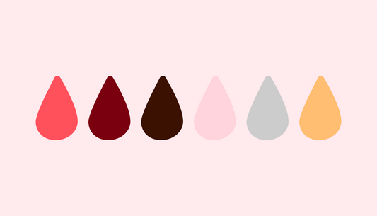 Goute de sang de différentes couleurs