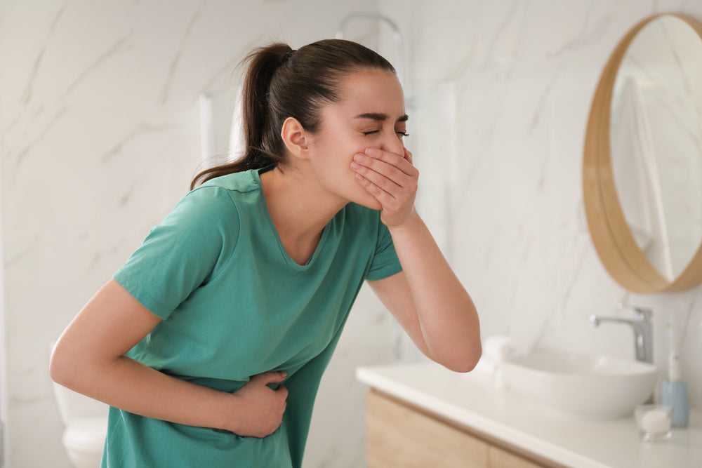 Immagine di una donna nauseata 